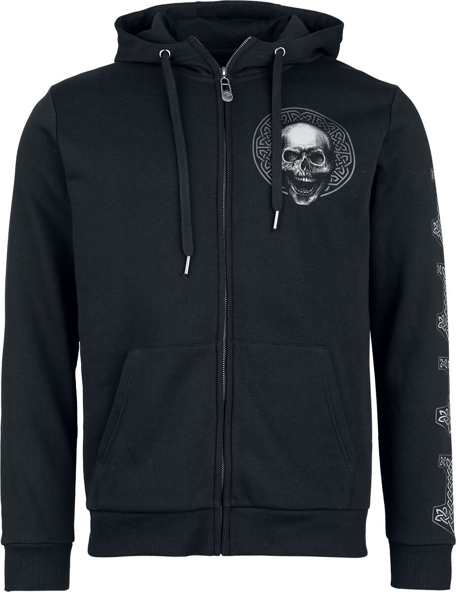 4068143252119 - Celtic fine lines Kapuzenjacke schwarz in L 4068143252119 - Celtic fine lines Kapuzenjacke schwarz in L