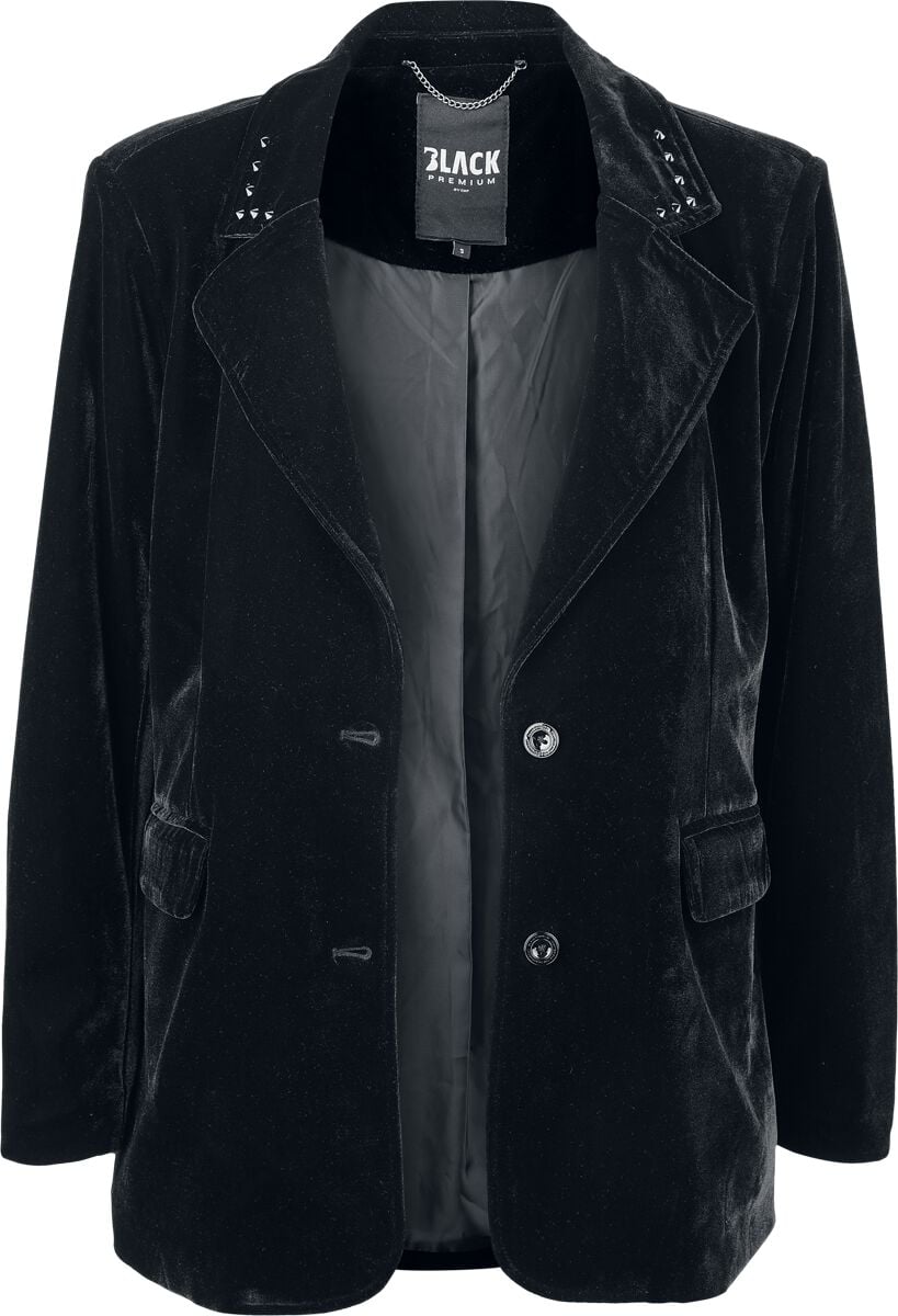 4068143253390 - Essentail Samtblazer Loose Fit Blazer schwarz in S