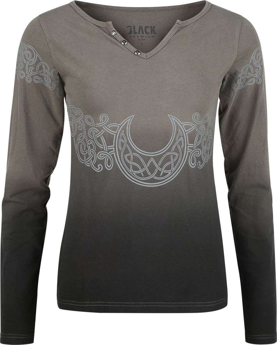 4068143253826 - Celtic fine lines Langarmshirt schwarz grau in M 4068143253826 - Celtic fine lines Langarmshirt schwarz grau in M