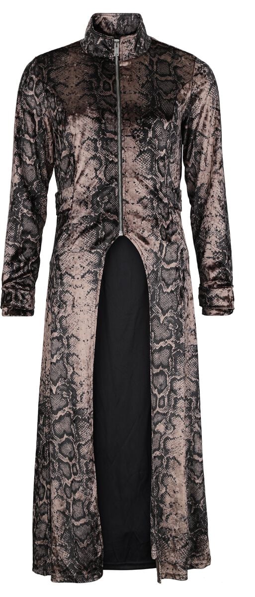 4068143254540 - Mantel mit Schlangenhautmuster Mantel schwarz braun in XXL