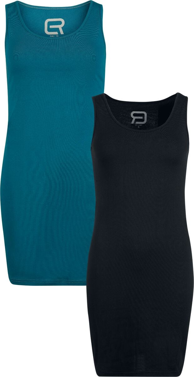 4068143256124 - Doppelpack Kleider Kurzes Kleid schwarz petrol in S