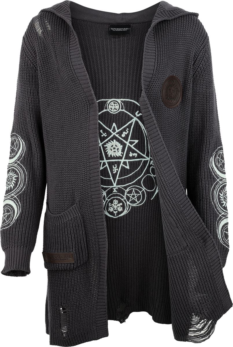 4068143257312 - Moons Cardigan grau in XXL 4068143257312 - Moons Cardigan grau in XXL
