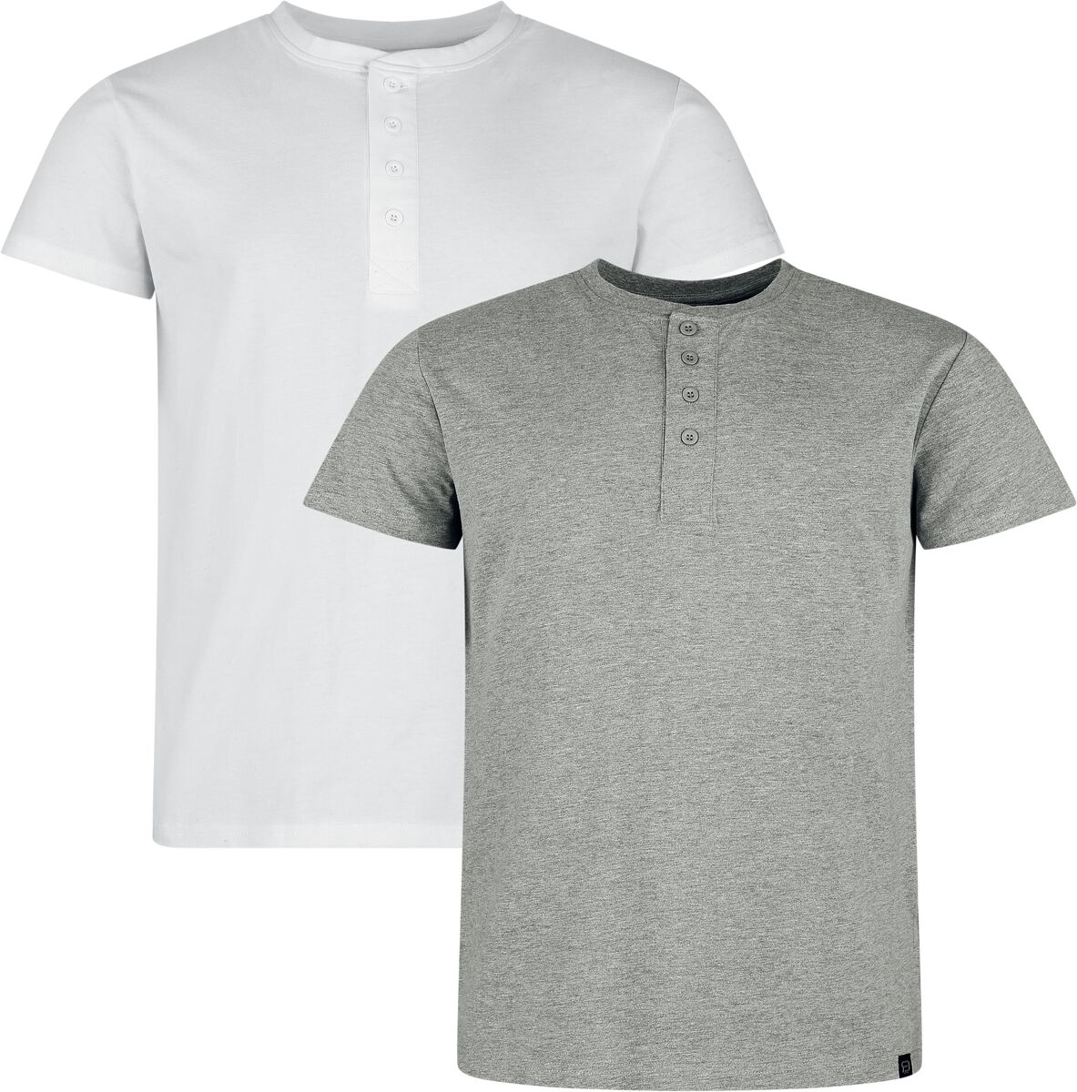 4068143257794 - Double Pack Shirts T-Shirt weiß grau in L