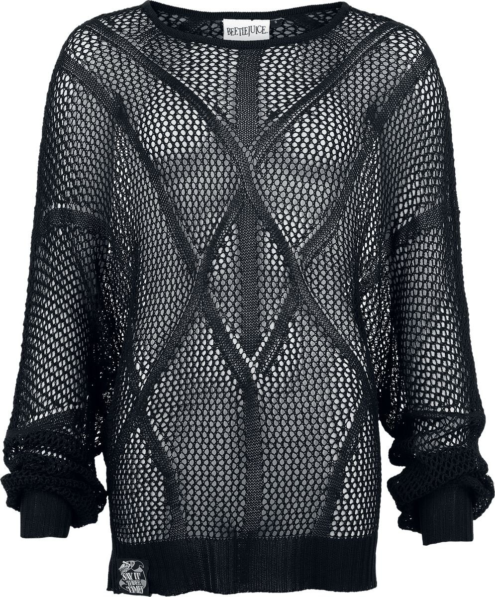 4068143258258 - Spider Web Strickpullover schwarz in S