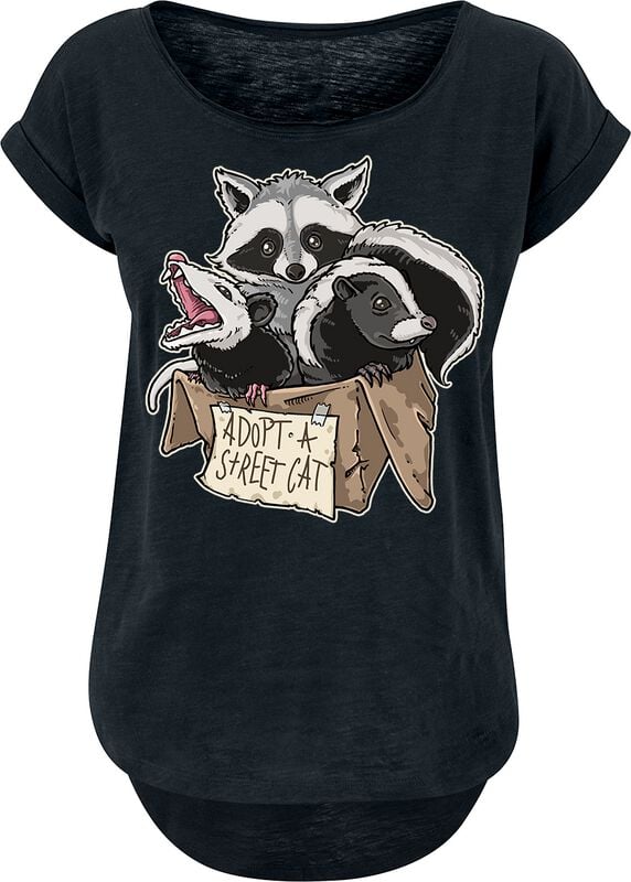 4068143260039 - Adopt A Street Cat T-Shirt schwarz in S