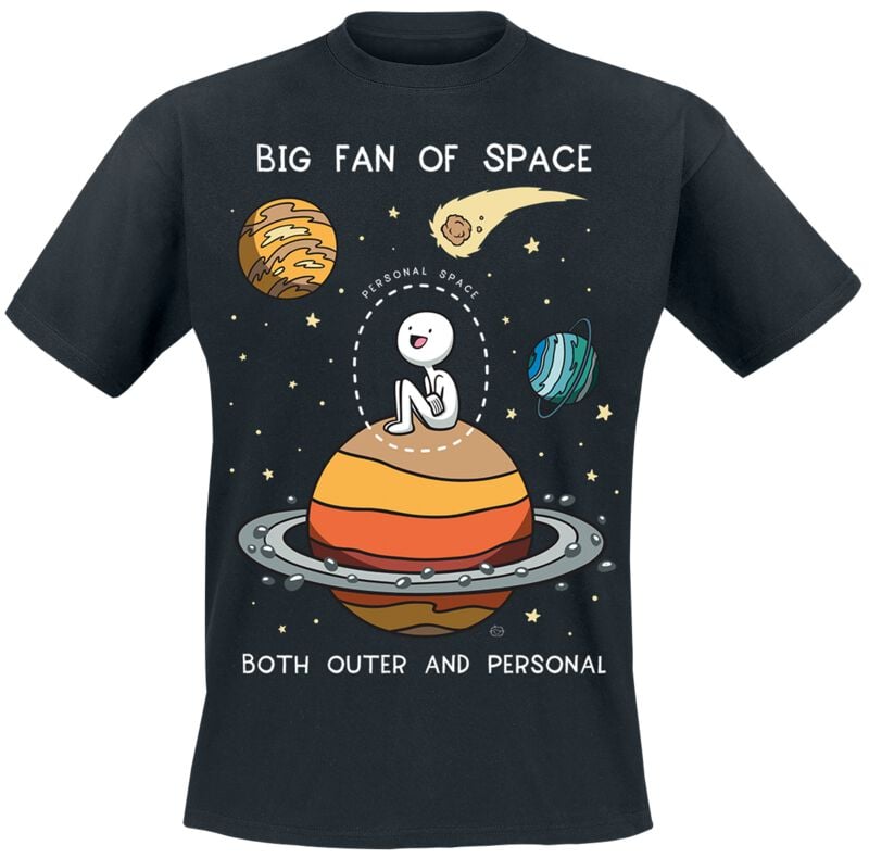 4068143260862 - Big Fan Of Space T-Shirt schwarz in XL 4068143260862 - Big Fan Of Space T-Shirt schwarz in XL