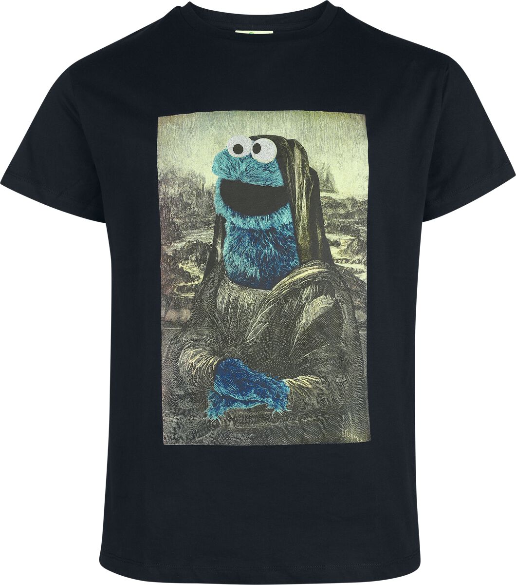 4068143271912 - Cookie Monster - Mona Lisa T-Shirt schwarz in L 4068143271912 - Cookie Monster - Mona Lisa T-Shirt schwarz in L