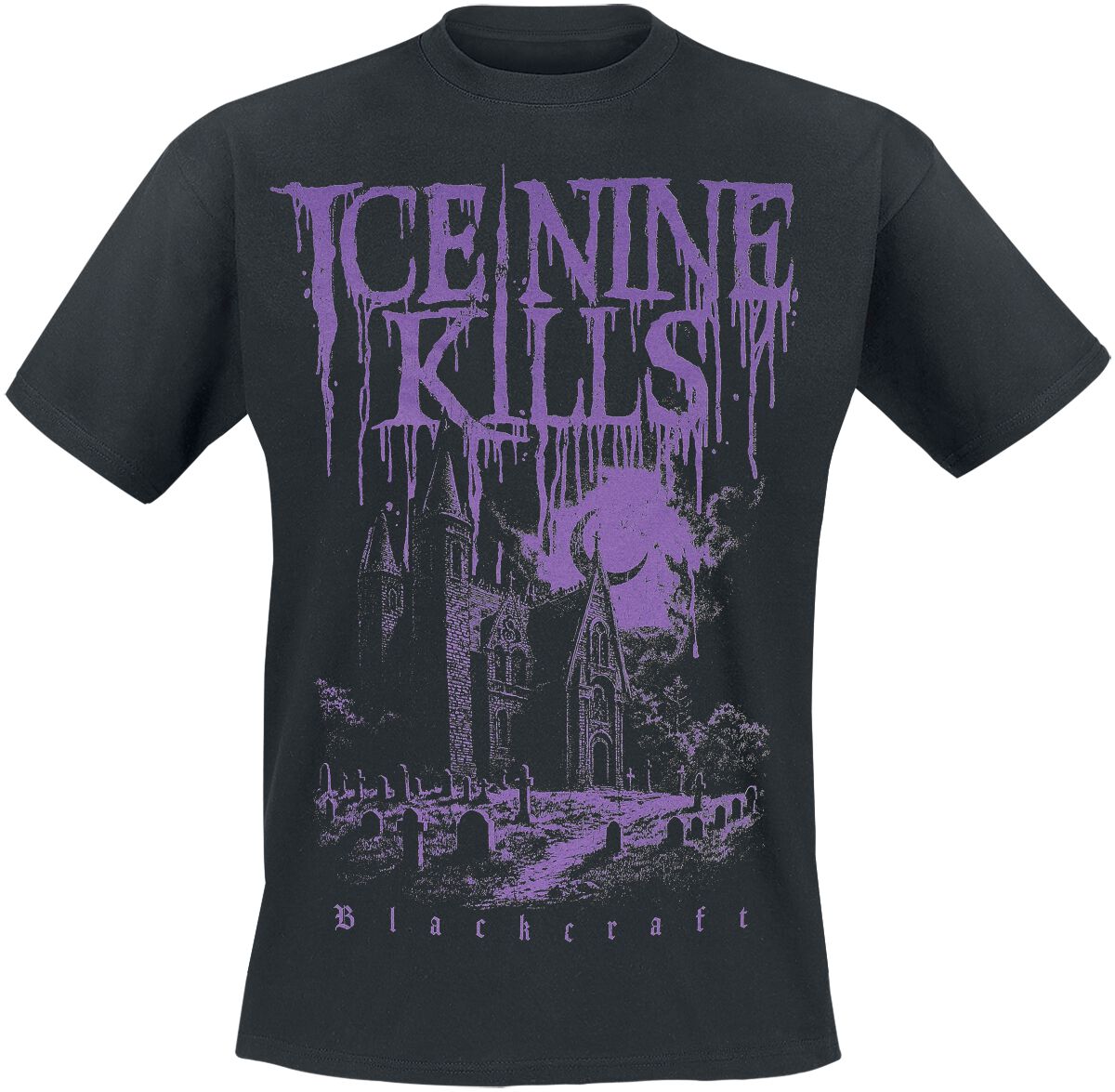 4068143273275 - Ice Nine Kills - Purple Night Church Tee T-Shirt schwarz in M 4068143273275 - Ice Nine Kills - Purple Night Church Tee T-Shirt schwarz in M