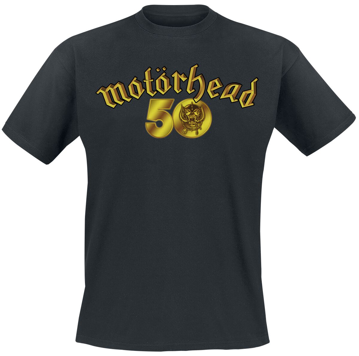 4068143273749 - 50th Anniversary Gold Logo T-Shirt schwarz in S