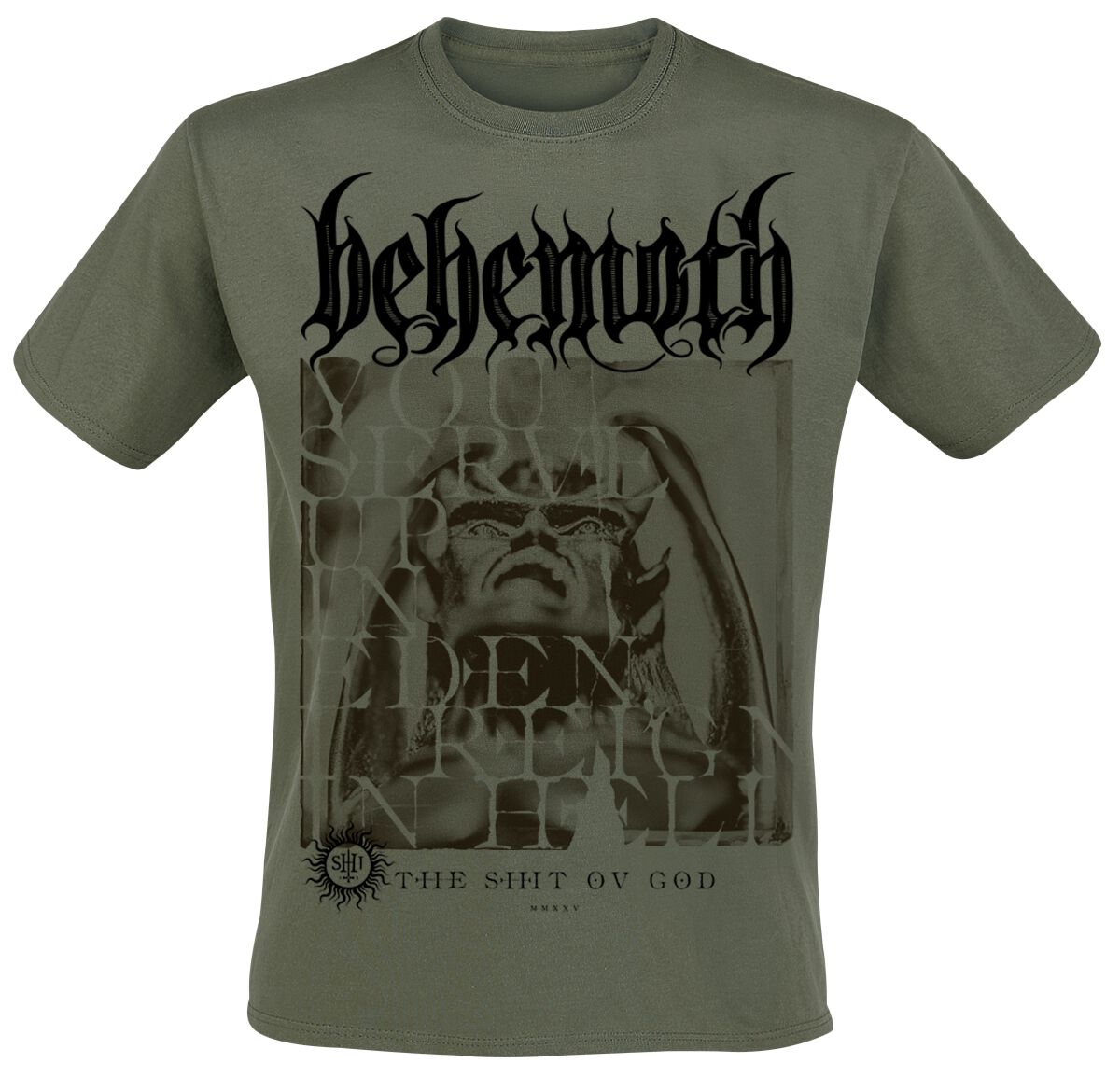 4068143276566 - The Shit Of God - Reign In Hell T-Shirt oliv in L 4068143276566 - The Shit Of God - Reign In Hell T-Shirt oliv in L
