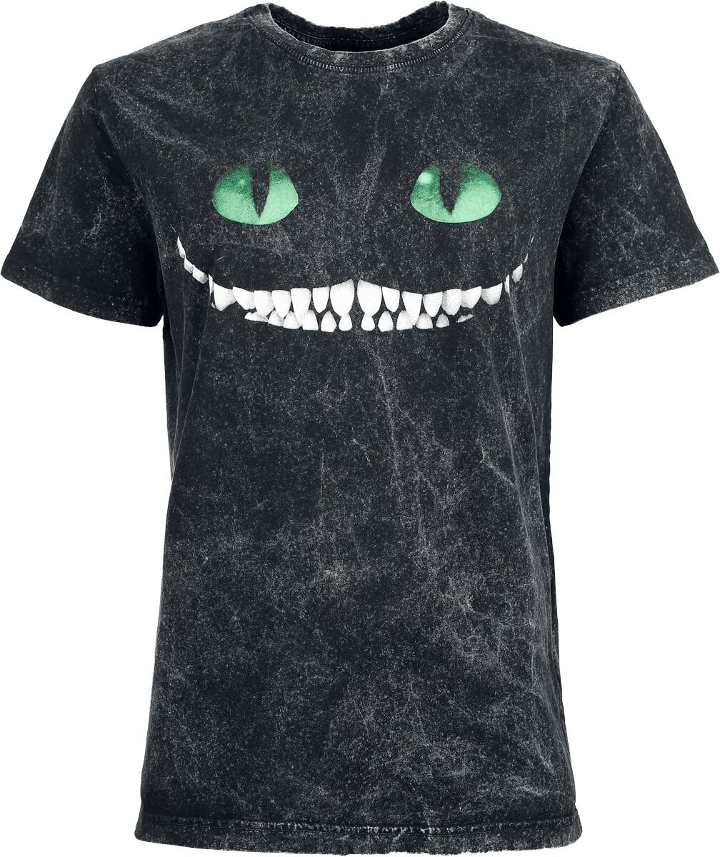 4068143277273 - Cheshire Cat Smile T-Shirt female T-Shirt grau in M 4068143277273 - Cheshire Cat Smile T-Shirt female T-Shirt grau in M