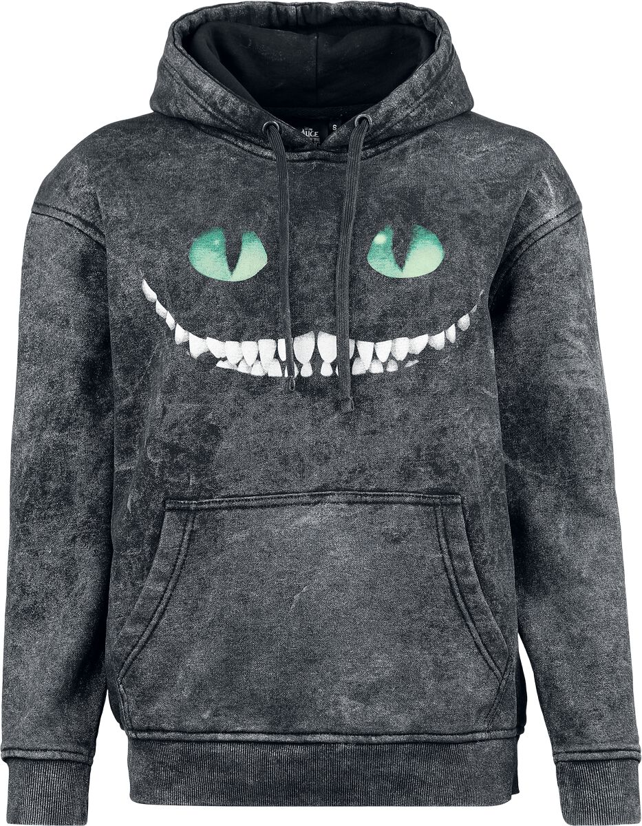 4068143277358 - Cheshire Cat Smile Hoodie female Kapuzenpullover grau in M 4068143277358 - Cheshire Cat Smile Hoodie female Kapuzenpullover grau in M