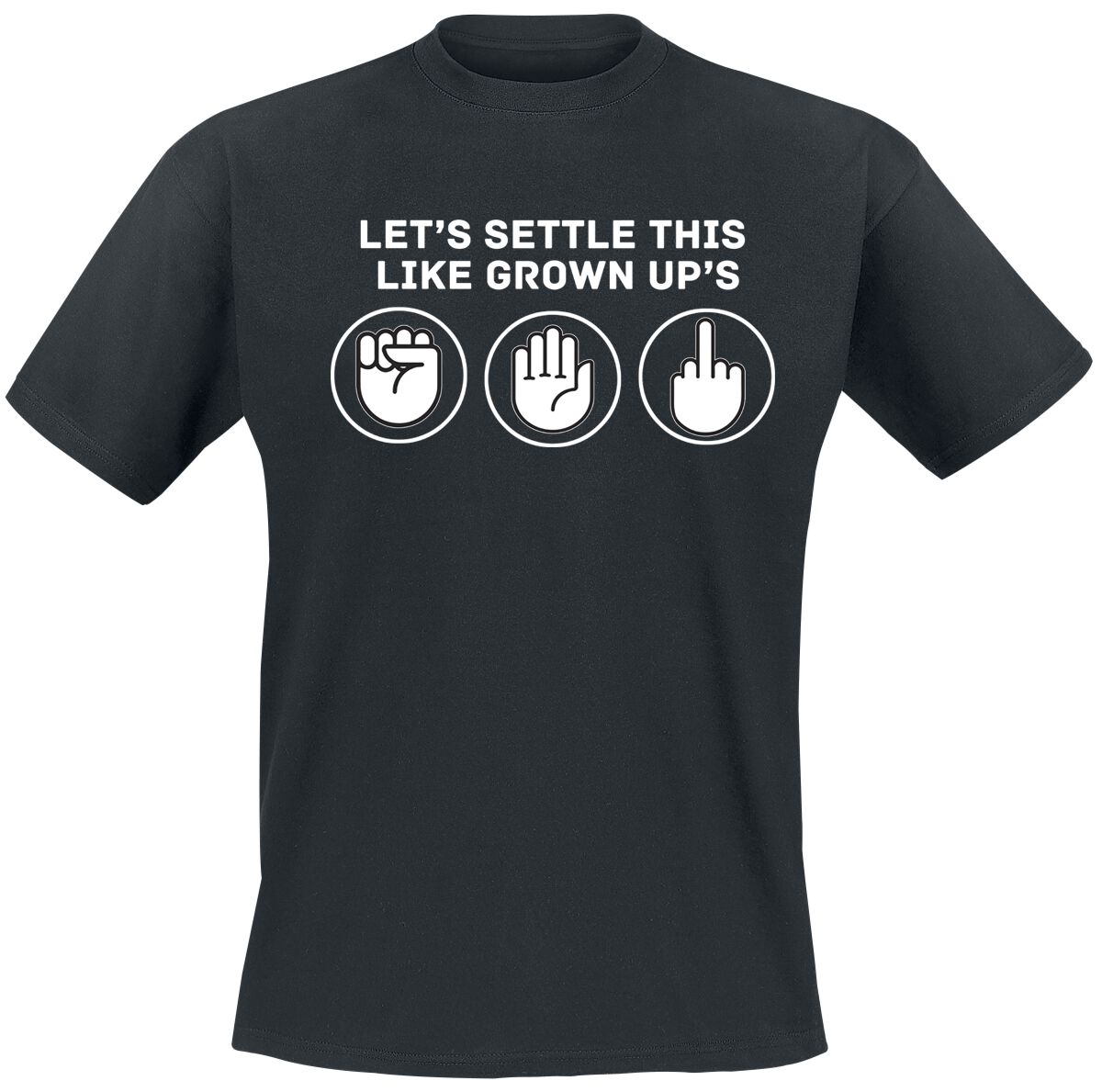 4068143279000 - Settle This Like Grown Ups T-Shirt schwarz in M 4068143279000 - Settle This Like Grown Ups T-Shirt schwarz in M
