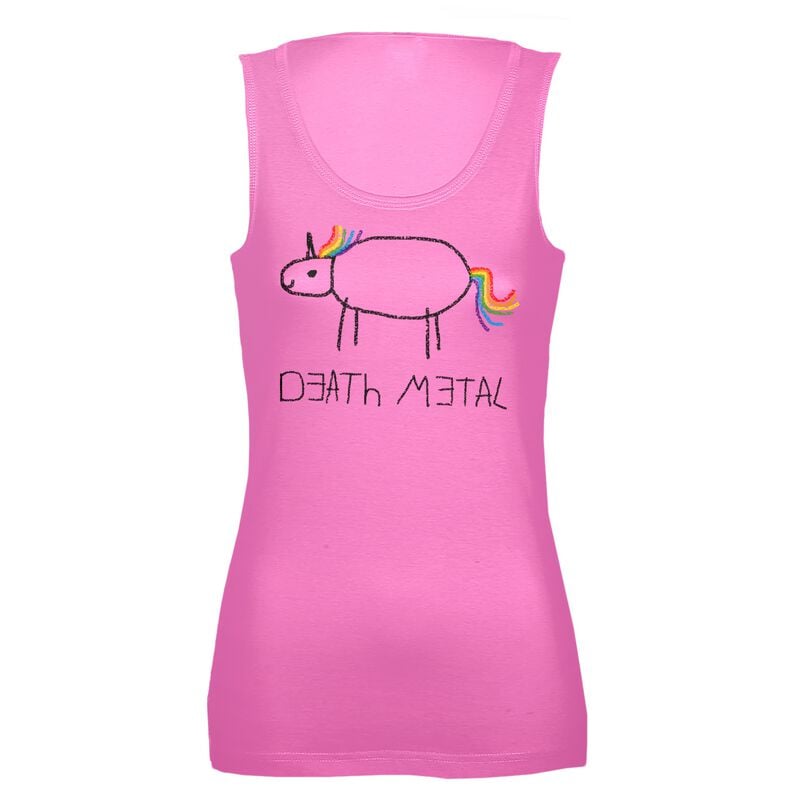 4068143279338 - Death Metal Unicorn Top Tank-Top pink in L 4068143279338 - Death Metal Unicorn Top Tank-Top pink in L