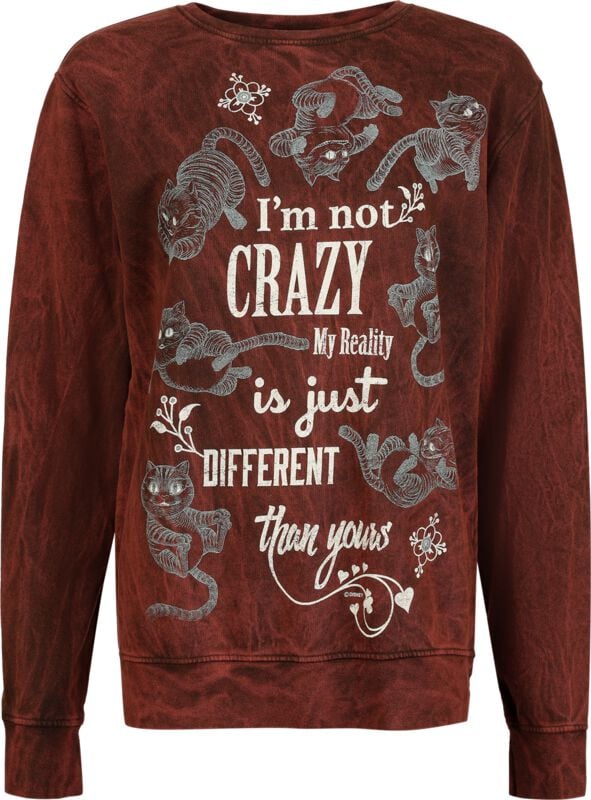 4068143279468 - I Am Not Crazy Sweatshirt rot in M