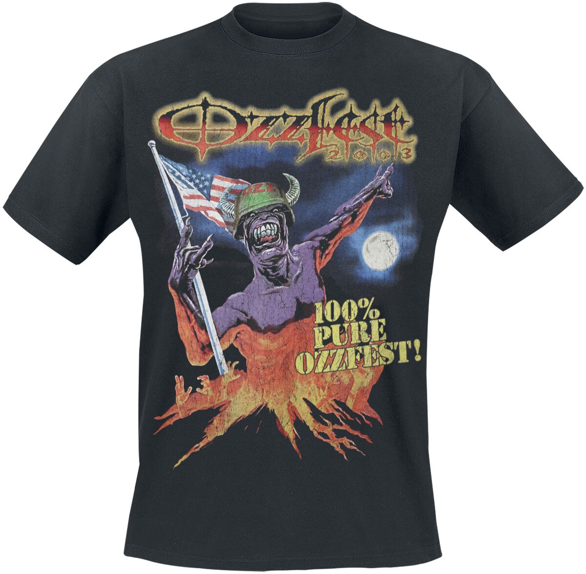 4068143281164 - Ozzyfest Helmet T-Shirt schwarz in L