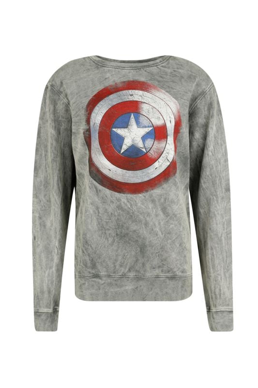 4068143283748 - Vintage Shield Sweatshirt grau in L 4068143283748 - Vintage Shield Sweatshirt grau in L