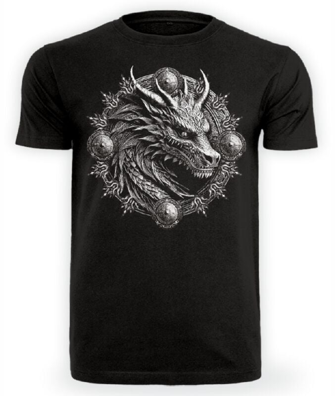 4068143287081 - Firedragon T-Shirt schwarz in S 4068143287081 - Firedragon T-Shirt schwarz in S