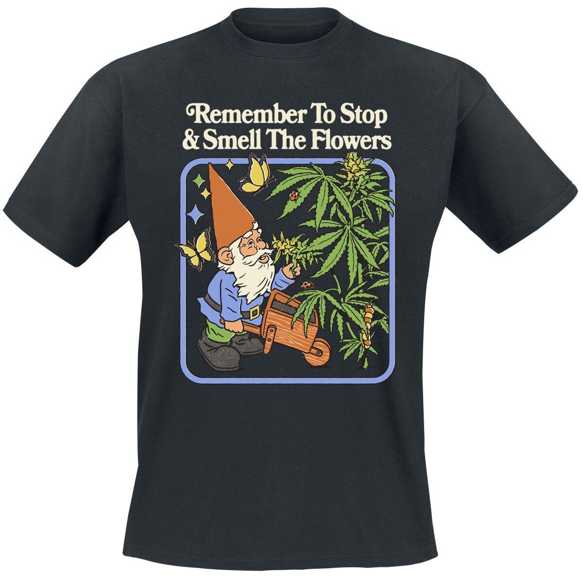 4068143290012 - Smell The Flowers T-Shirt schwarz in L 4068143290012 - Smell The Flowers T-Shirt schwarz in L