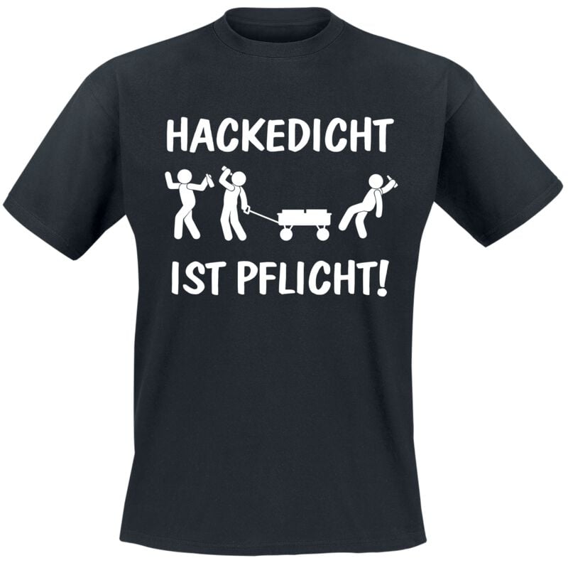 4068143290708 - Hackedicht ist Pflicht T-Shirt schwarz in 3XL