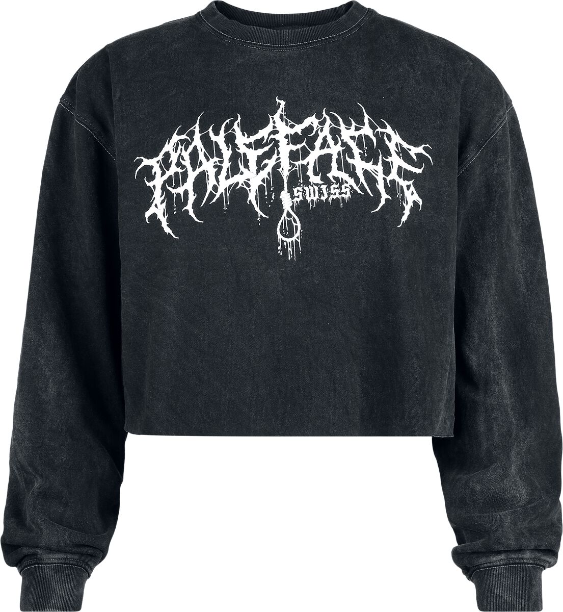 4068143298728 - White Logo Sweatshirt dunkelgrau in S 4068143298728 - White Logo Sweatshirt dunkelgrau in S