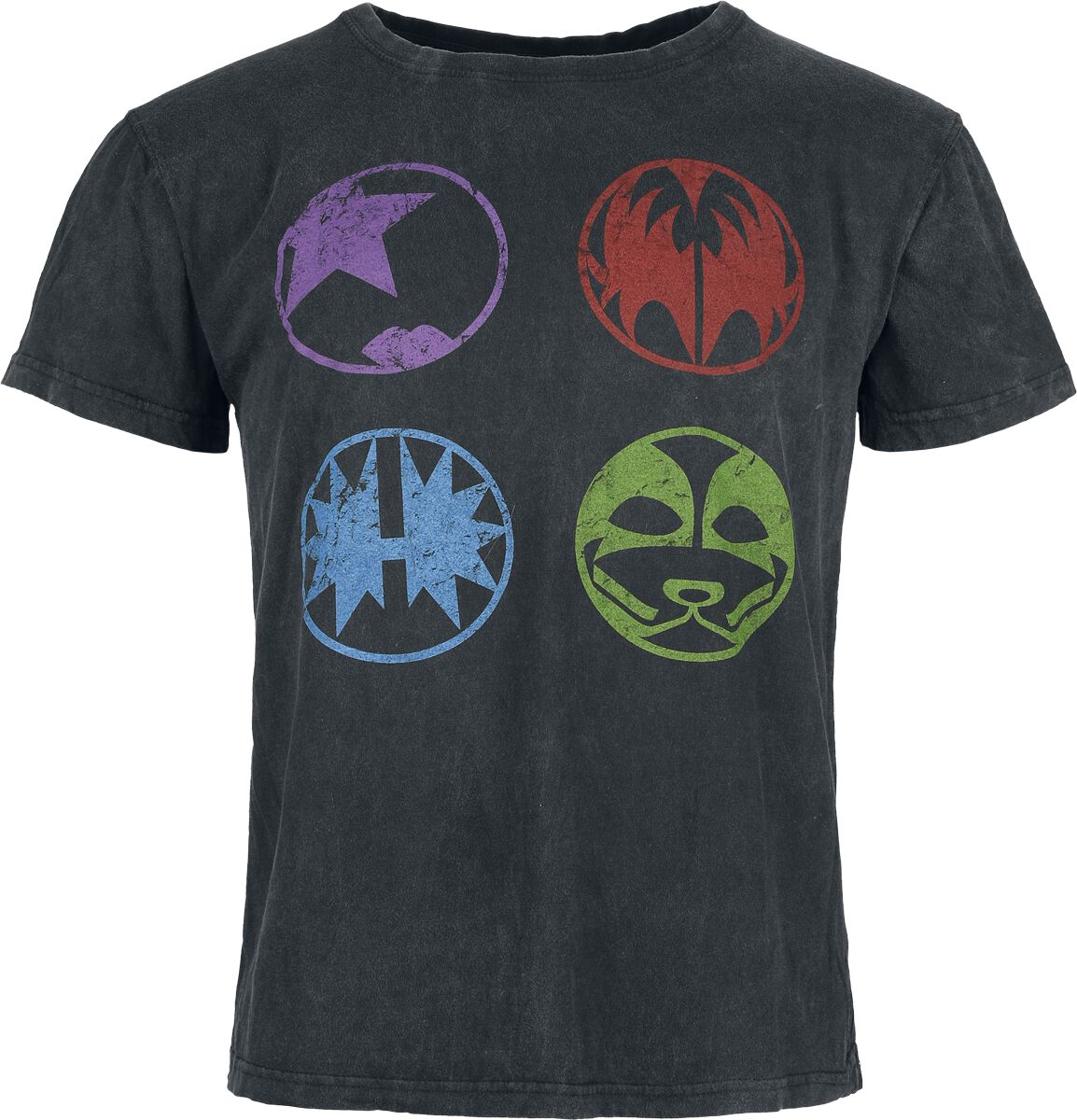 4068143303200 - Band Icons T-Shirt anthrazit in 4XL 4068143303200 - Band Icons T-Shirt anthrazit in 4XL