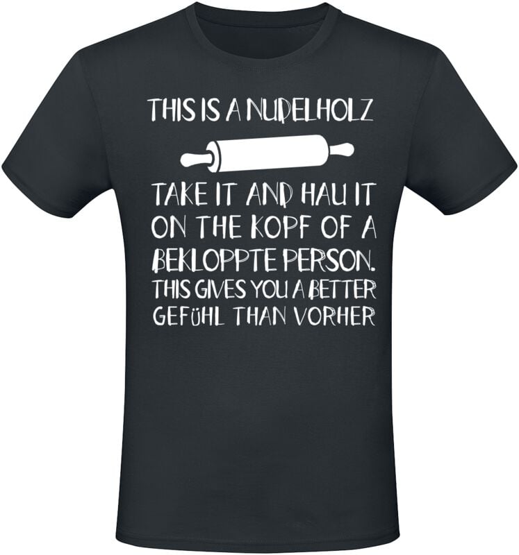 4068143307123 - This Is A Nudelholz T-Shirt schwarz in M