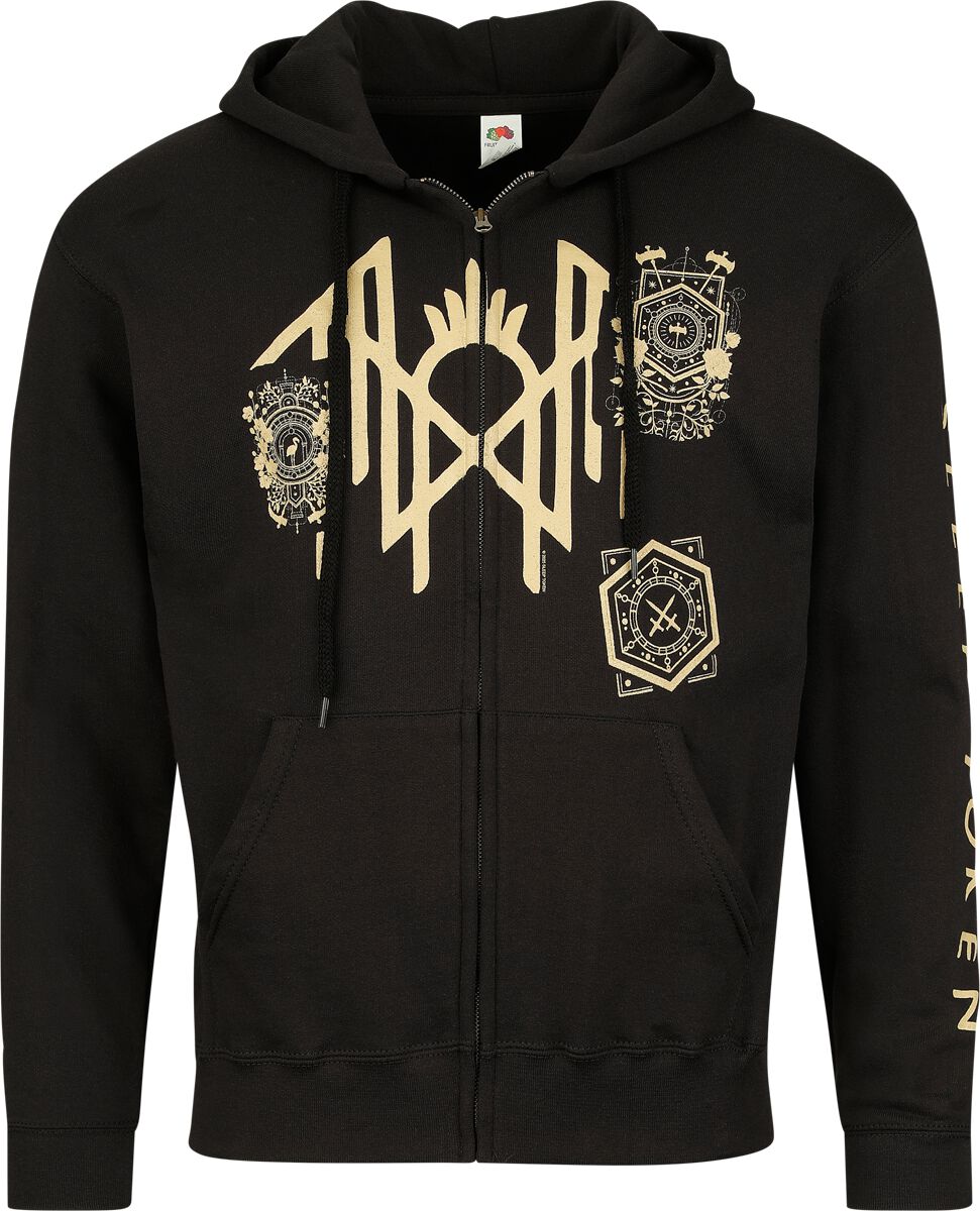 4068143309851 - Patch Zip Hoodie Kapuzenjacke schwarz in L