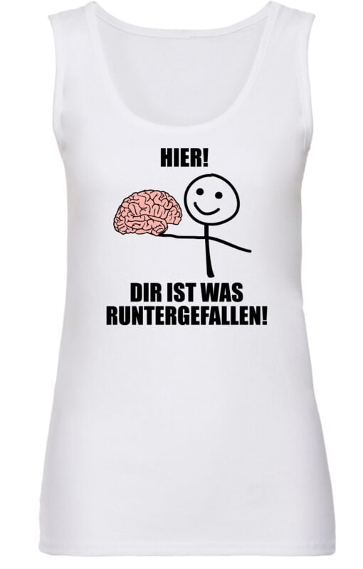 4068143314343 - Hier! Dir ist was runtergefallen! Top weiß in M 4068143314343 - Hier! Dir ist was runtergefallen! Top weiß in M