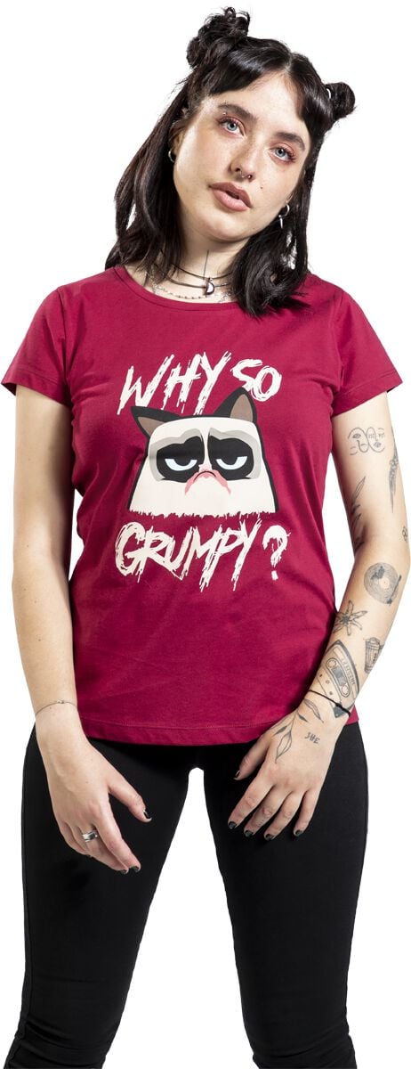 4068143315302 - Why So Grumpy? T-Shirt burgund in M