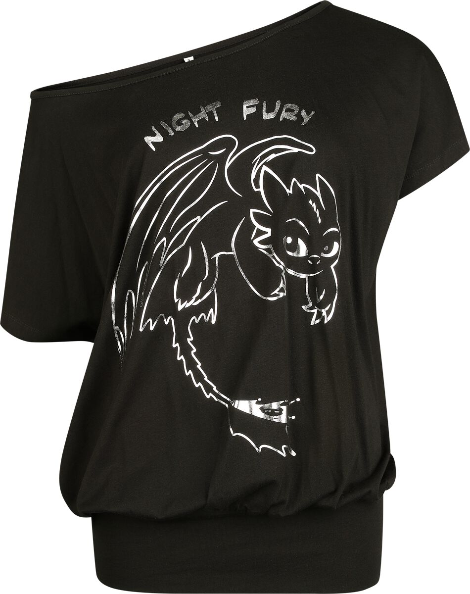 4068143316828 - Dragons - Night Fury T-Shirt schwarz in XL