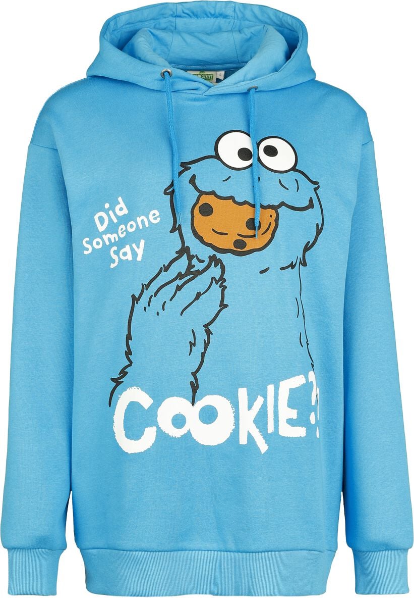 4068143317979 - Cookie Monster - Did someone say Cookie?! - Oversize Kapuzenpullover blau in S