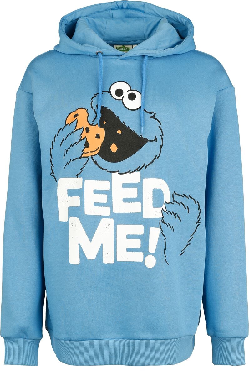 4068143318068 - Cookie Monster - Feed Me! - Oversize Kapuzenpullover blau in XL