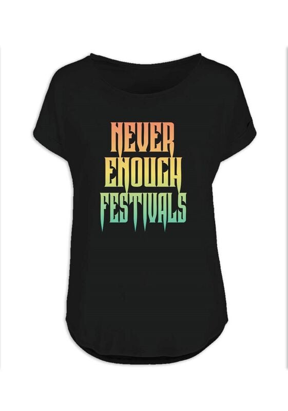4068143326360 - Never Enough Festivals T-Shirt schwarz in L 4068143326360 - Never Enough Festivals T-Shirt schwarz in L