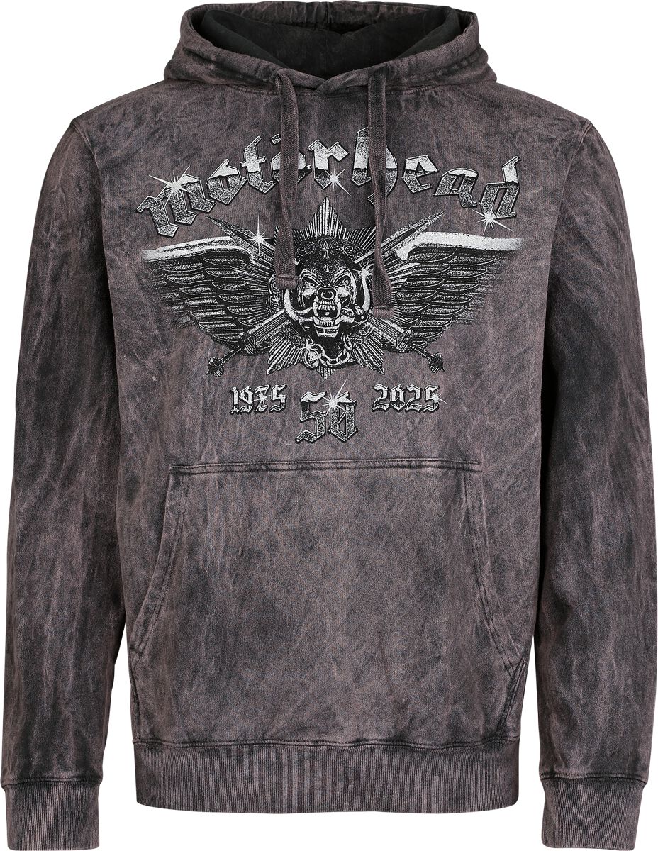 4068143329330 - Wings Badge Kapuzenpullover grau in S