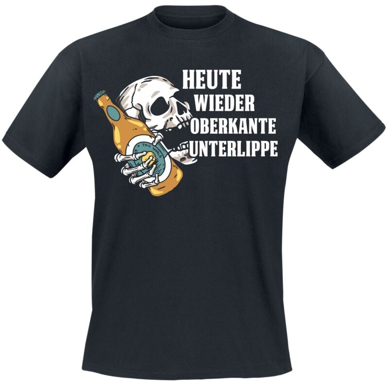 4068143332132 - Oberkannte Unterlippe T-Shirt schwarz in L