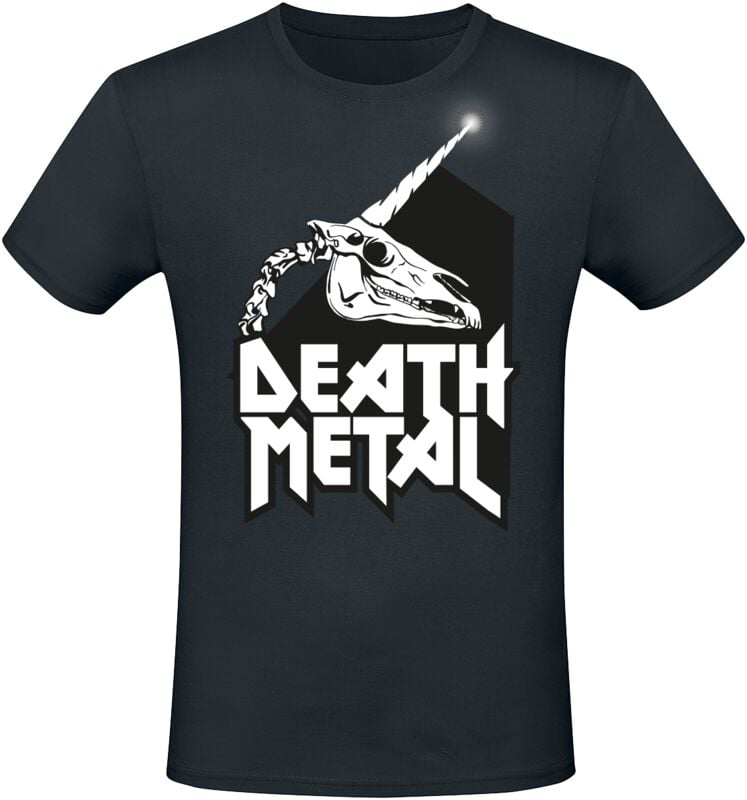 4068143346542 - Death Metal Unicorn Skull T-Shirt schwarz in XL