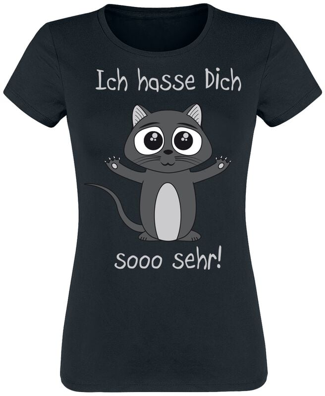 4068143347051 - Ich hasse dich sooo sehr! T-Shirt schwarz in M 4068143347051 - Ich hasse dich sooo sehr! T-Shirt schwarz in M