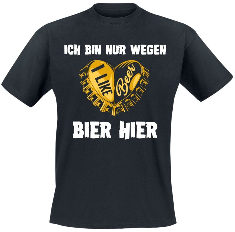 4068143347945 - Nur wegen Bier T-Shirt schwarz in XL