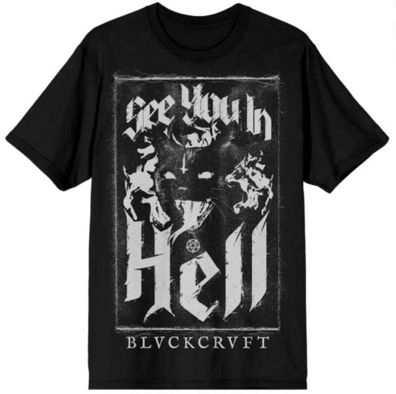 4068143359795 - See You In Hell Cat T-Shirt schwarz in L