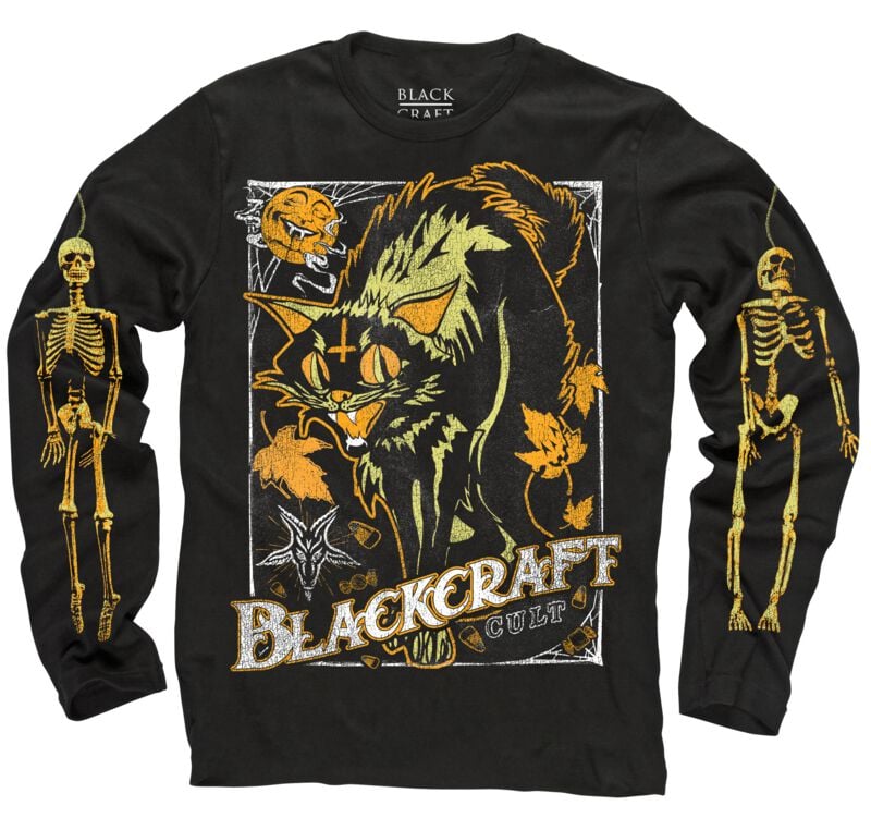 4068143360067 - Vintage Halloween Cat Langarmshirt schwarz in M 4068143360067 - Vintage Halloween Cat Langarmshirt schwarz in M