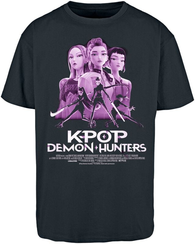 4068143360487 - Huntrix Billboard Poster Oversize T-Shirt schwarz in L