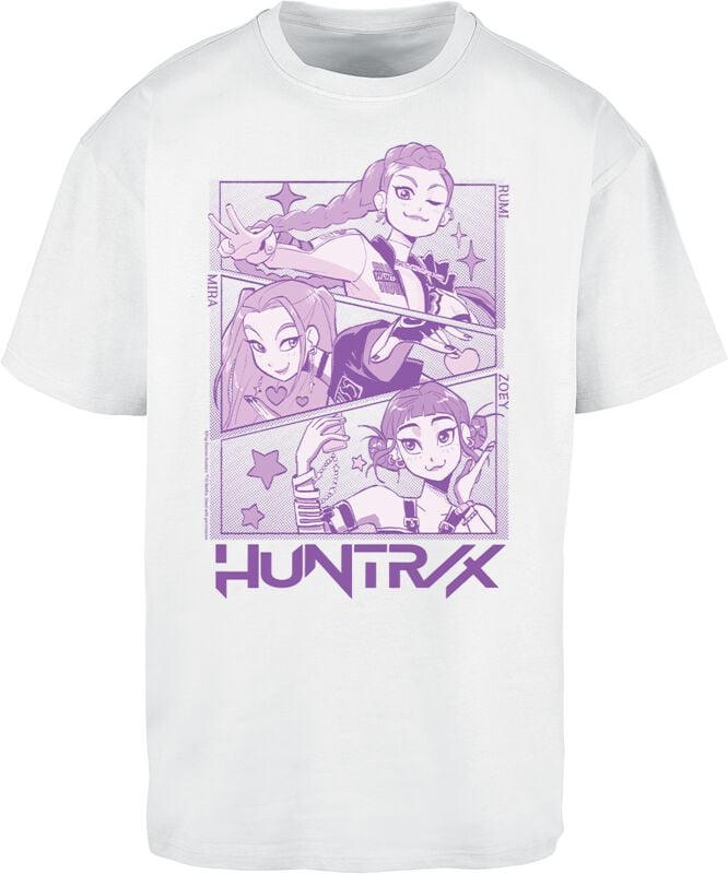 4068143360531 - Huntrix Manga Panels Oversize T-Shirt weiß in L