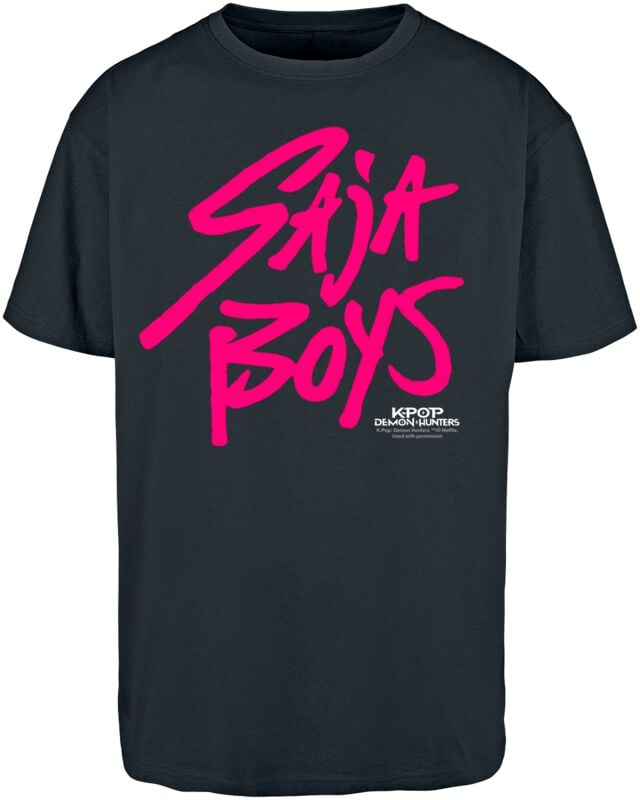 4068143360654 - Saja Boys Logo Oversize T-Shirt schwarz in XXL