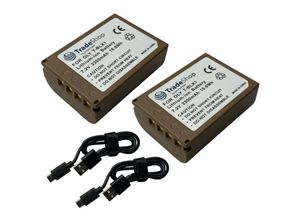 4068177071625 - Trade-shop - 2x Li-Ion Kamera-Akku 72V   2300mAh inkl usb-c Ladekabel kompatibel mit Olympus om system OM-1 OM-1 Mirrorless Digitalkamera ersetzt