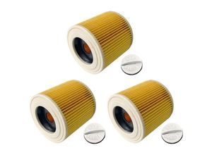 4068177107195 - Trade-Shop Patronen-Filter für Kärcher Dewalt Hoover Staubsauger ersetzt Kärcher 6414-5470 6414-5520 6414-7720 9755-2600 - 3 Stück