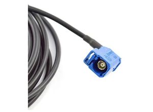 4068177184202 - Trade-shop - Magnetische GPS-Antenne mit Fakra-Anschluss 90° Winkel Stecker 5 Meter Kabel Adapter Magnetfuß für Audi Dacia Ford Citroen Peugeot