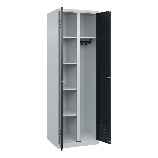 4068192108023 - C+P Garderobenschrank Classic PLUS 2Abteile 1850x600x500mm lgrsgr 4068192108023 C + P Möbelsysteme