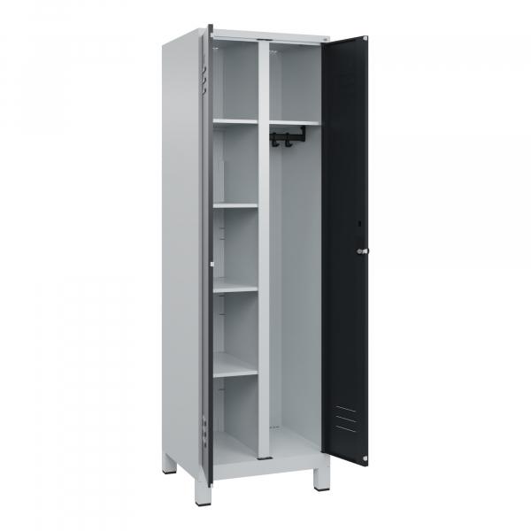 4068192108030 - C+P Garderobenschrank Classic PLUS 2Abteile 1950x600x500mm lgrsgr 4068192108030 C + P Möbelsysteme