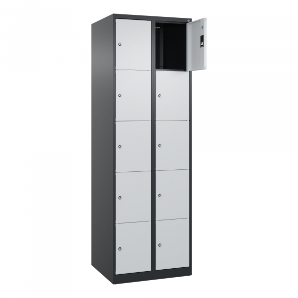 4068192108399 -  C+P Schließfachschrank Classic PLUS 2x5Fächer 1850x600x500mm sgrlgr 4068192108399 C + P Möbelsysteme